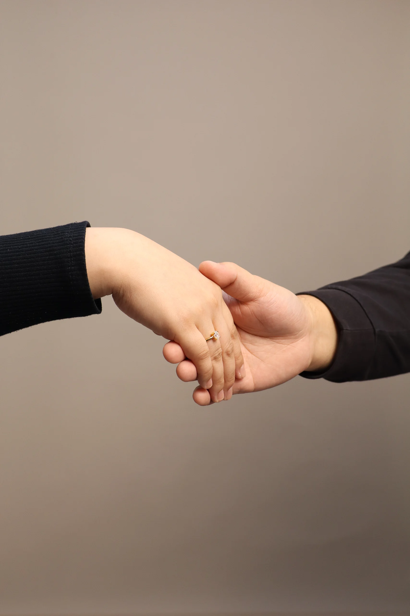 Mario and Inah holding hands